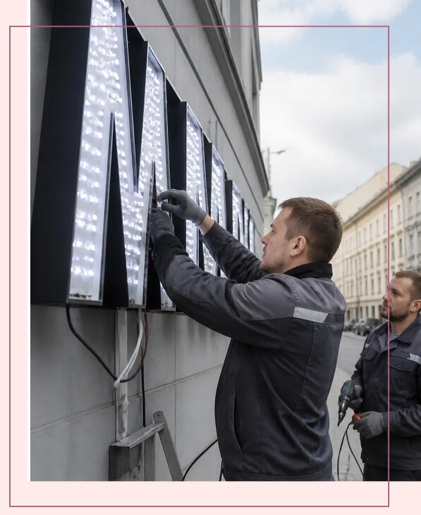 Изготовление и монтаж светодиодных LED вывесок в Кирове